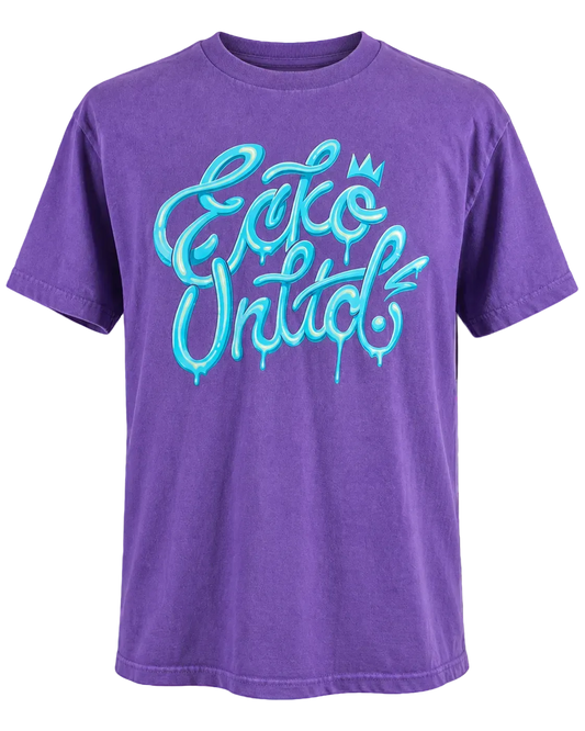 Ecko Unltd Men’s Large Purple Graphic T-Shirt Y2K Streetwear