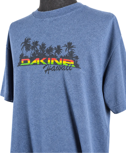 Dakine Hawaii Men’s XL Blue Graphic T-Shirt Palm Trees Surf Skate
