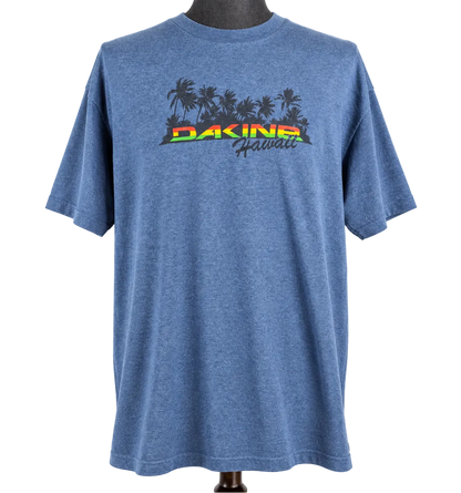Dakine Hawaii Men’s XL Blue Graphic T-Shirt Palm Trees Surf Skate