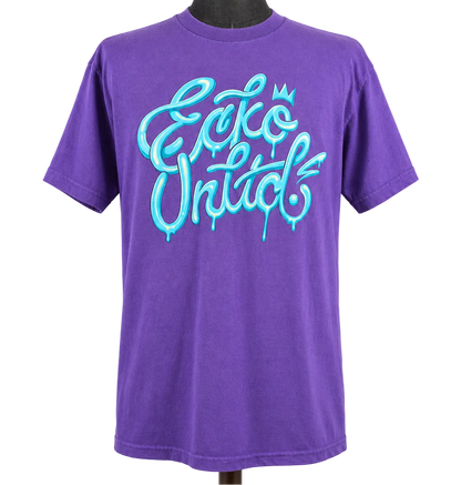 Ecko Unltd Men’s Large Purple Graphic T-Shirt Y2K Streetwear