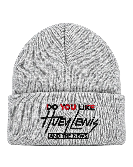 Do You Like Huey Lewis and the News Embroidered Beanie – American Psycho Inspired Knit Hat OS