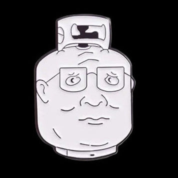 King of the Hill Inspired Hank Hill Propane Tank Enamel Pin – 1" Cartoon Tribute Pin