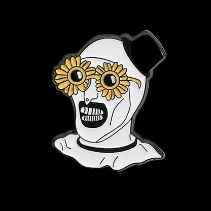 Art the Clown Inspired Enamel Pin – 1" Horror Clown Pin