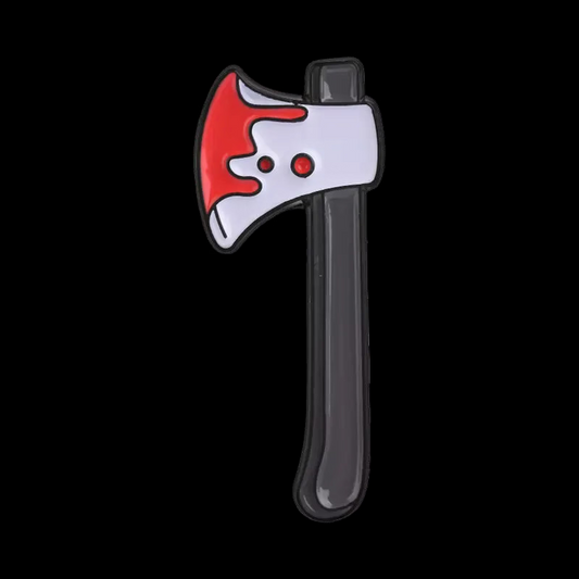 Bloody Axe Enamel Pin – 1" Horror Hatchet Novelty Pin