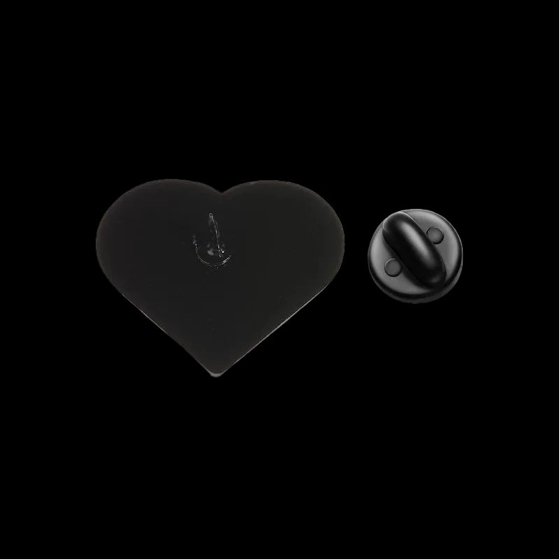 Powered By Adderall Enamel Pin – Pink Heart 1" ADHD Humor Pin