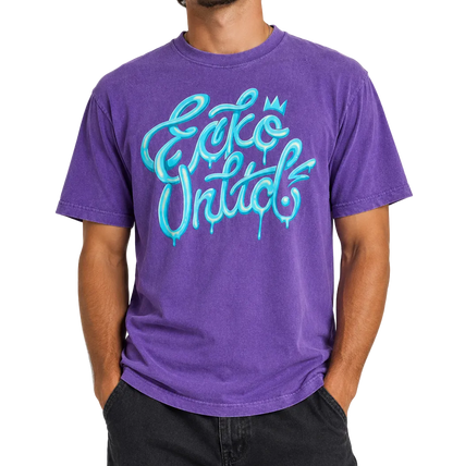 Ecko Unltd Men’s Large Purple Graphic T-Shirt Y2K Streetwear