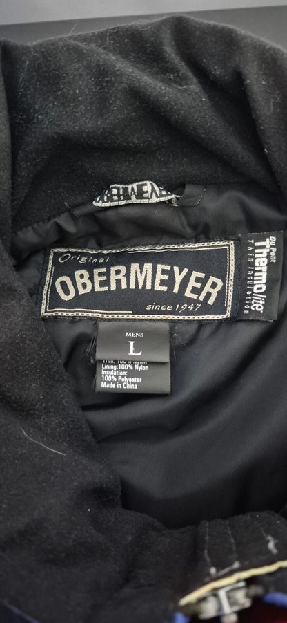 Obermeyer Pacesetter Hooded Ski Parka — Royal Blue & Black | Large