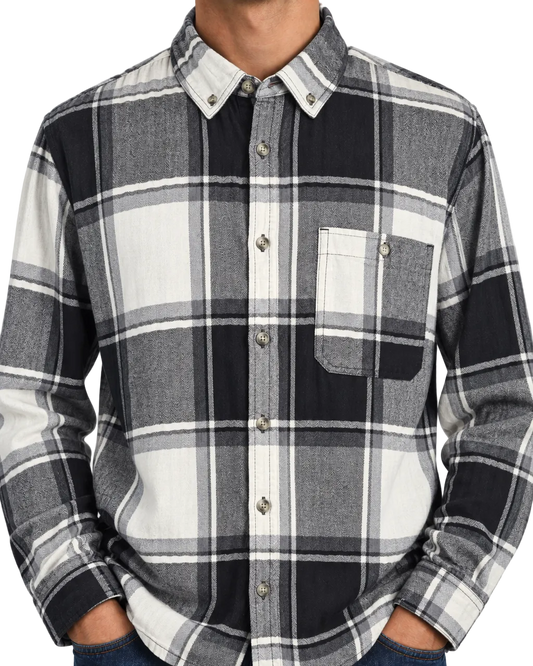 Canada Weathergear Plaid Flannel Shirt Men’s XL Black White Gray Heritage