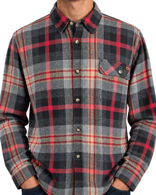 Legendary Whitetails Buck Camp Flannel Shirt 2XL Red Gray Plaid 100% Cotton