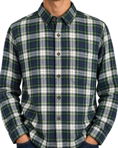 L.L.Bean Scotch Plaid Flannel Shirt XXL Tall Traditional Fit 100% Cotton