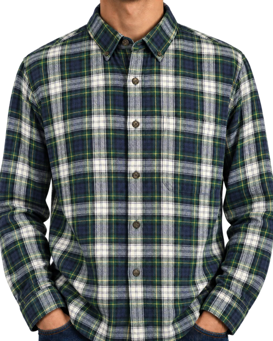 L.L.Bean Scotch Plaid Flannel Shirt XXL Tall Traditional Fit 100% Cotton