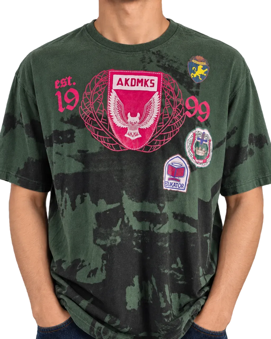 Akademiks AKDMKS XXL Graphic Tee Green Black Pink Y2K Streetwear