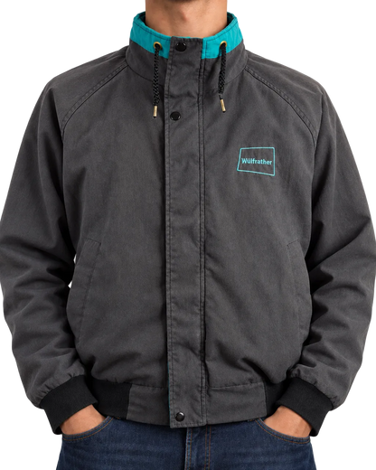 Vintage California Outerwear Bomber — Charcoal & Teal | Large USA
