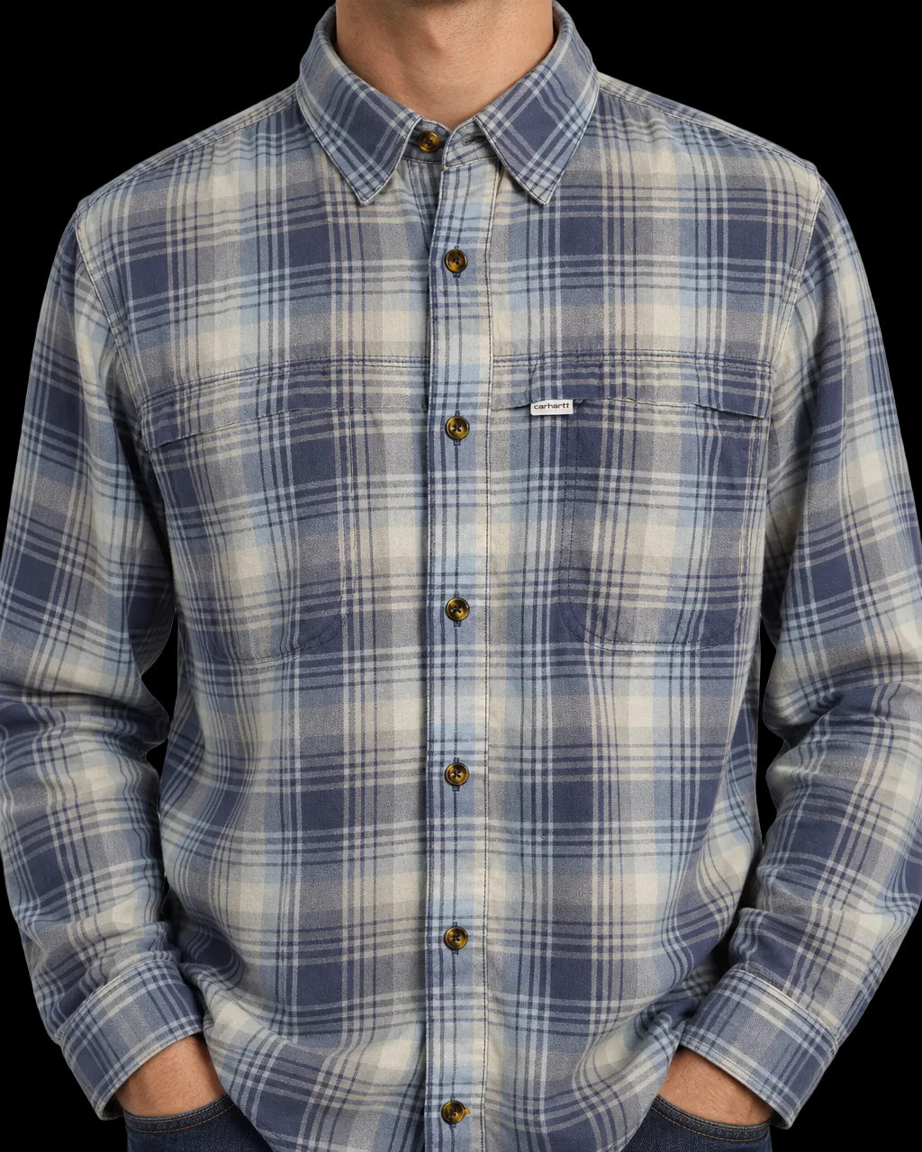 Carhartt Force Men’s Large Relaxed Fit Plaid Flannel Shirt – Fall 2015
