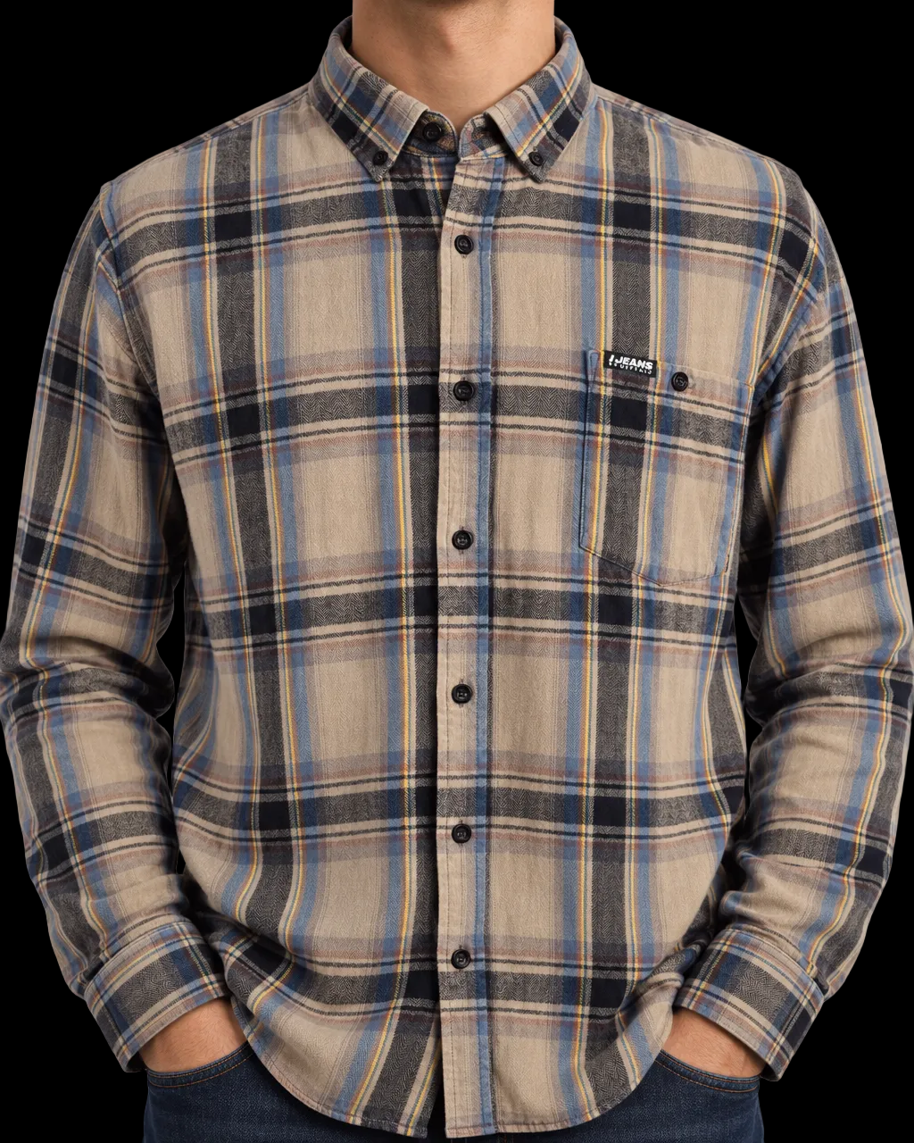 Buffalo I Jeans Men’s XXL Plaid Flannel Shirt – 100% Cotton Button Down