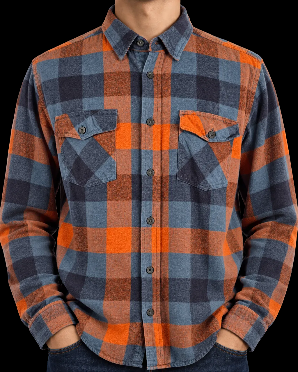 Eastern Mountain Sports Plaid Flannel Shirt – Men’s Large