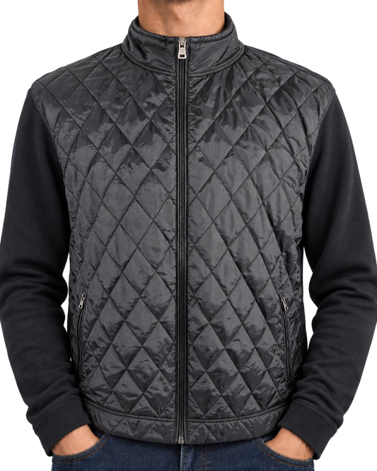 BOSS by Hugo Boss Quilted Hybrid Jacket — Black | XXL