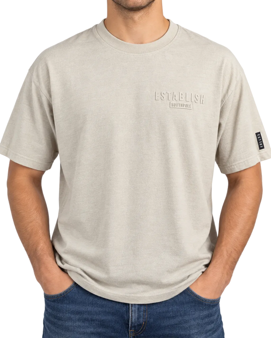 Southpole Establish 91 Beige Tee — Tagged L, Fits 2XL