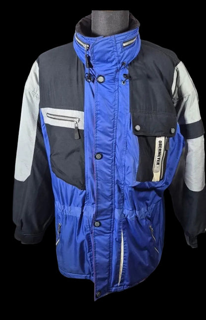 Obermeyer Pacesetter Hooded Ski Parka — Royal Blue & Black | Large