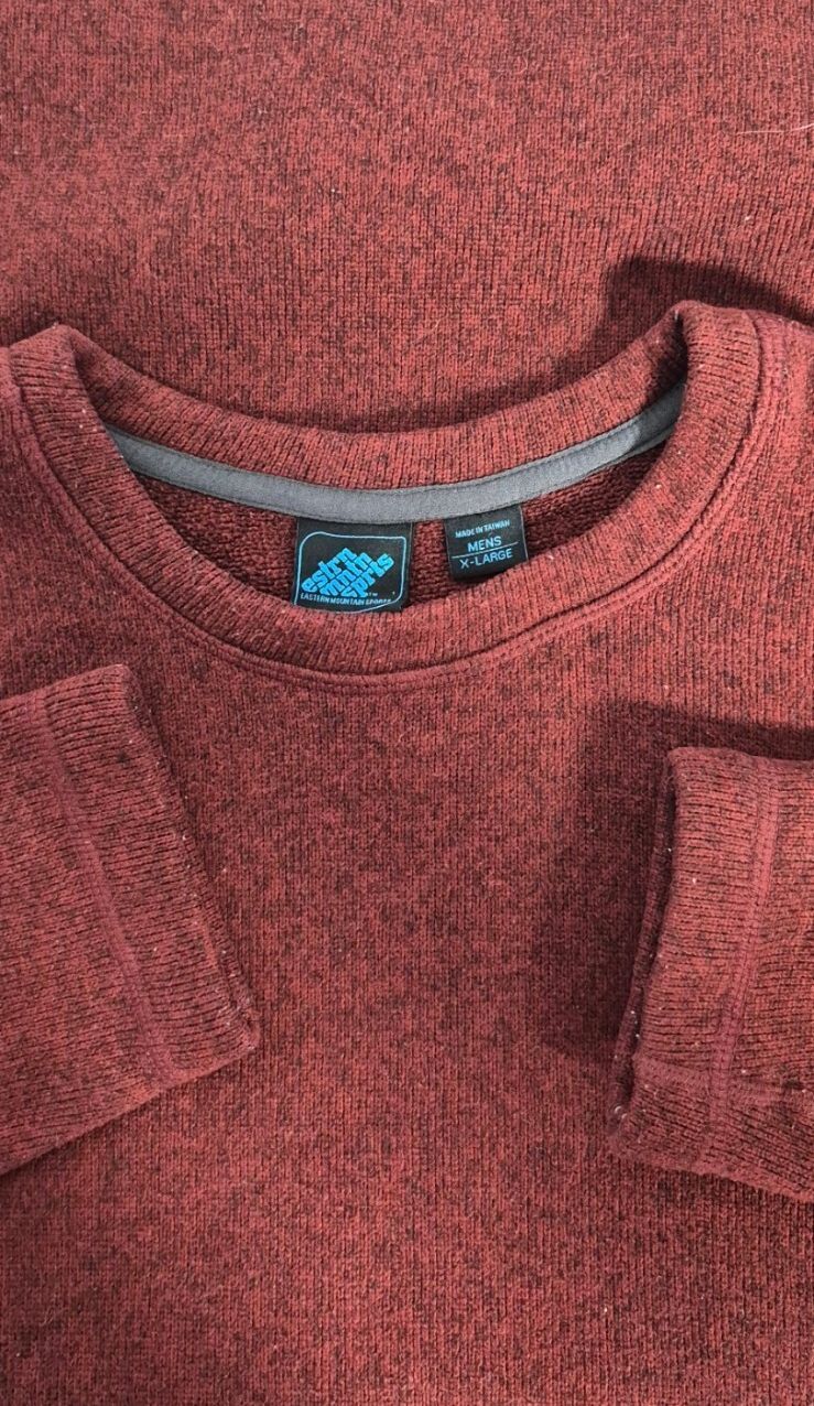 EMS Eastern Mountain Sports Textured Crewneck Sweater — Maroon | XL