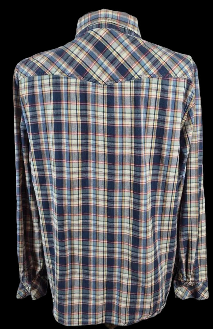 Mambo Australia Pearl Snap Plaid Shirt – XL
