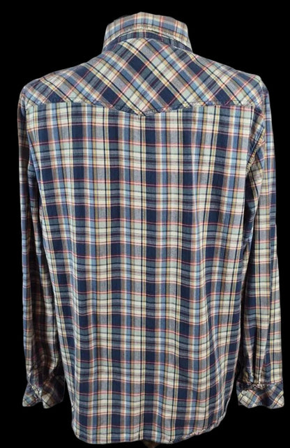 Mambo Australia Pearl Snap Plaid Shirt – XL