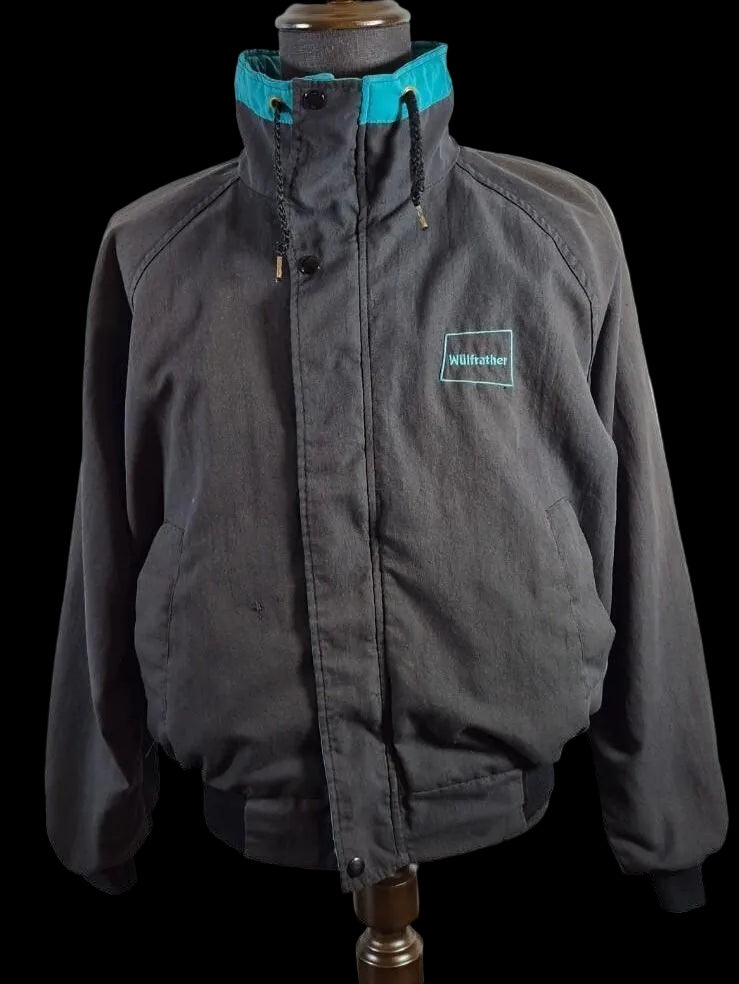 Vintage California Outerwear Bomber — Charcoal & Teal | Large USA
