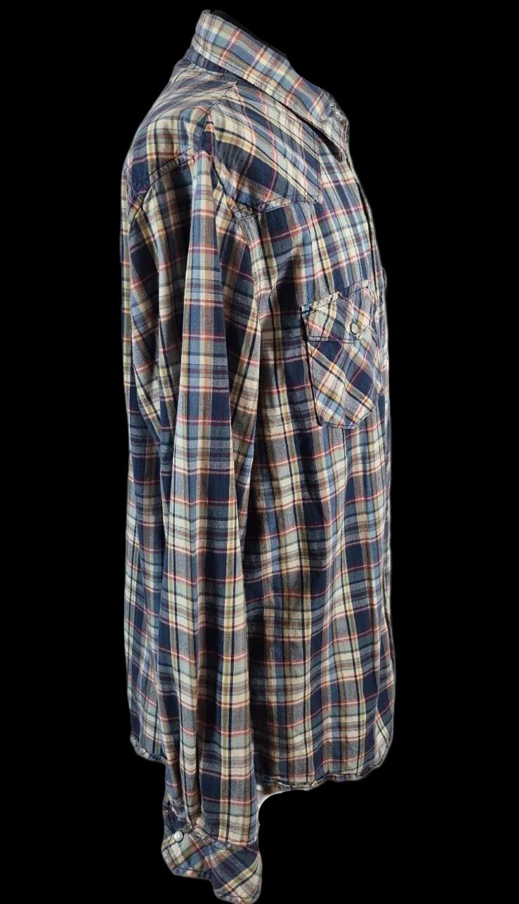 Mambo Australia Pearl Snap Plaid Shirt – XL