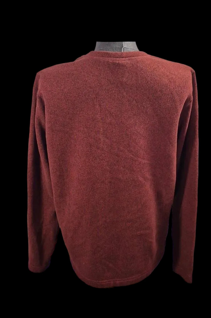 EMS Eastern Mountain Sports Textured Crewneck Sweater — Maroon | XL