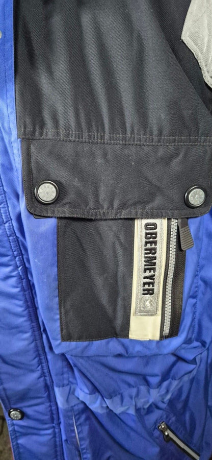 Obermeyer Pacesetter Hooded Ski Parka — Royal Blue & Black | Large