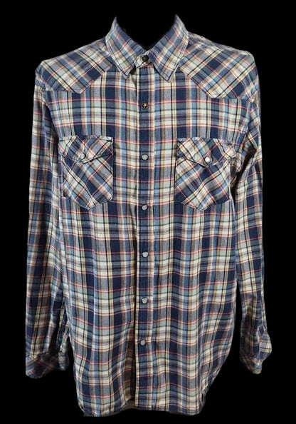 Mambo Australia Pearl Snap Plaid Shirt – XL