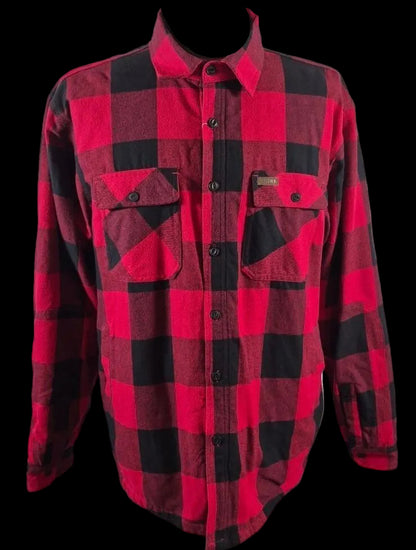 Smith’s Workwear Buffalo Plaid Shacket Men’s Large NWT Red Black Cotton