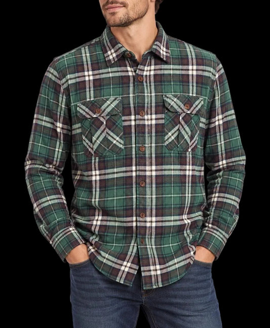 True Religion Green Plaid Thermal-Lined Western Flannel – XL
