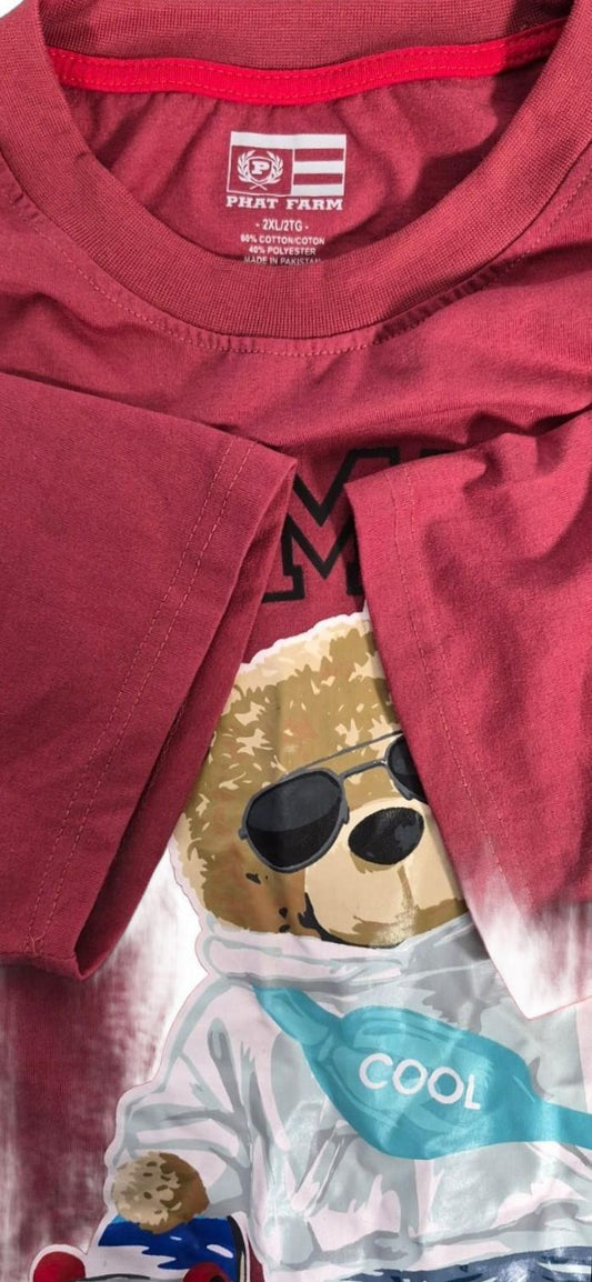 Phat Farm Optimistic Teddy Tee — Red 2XL