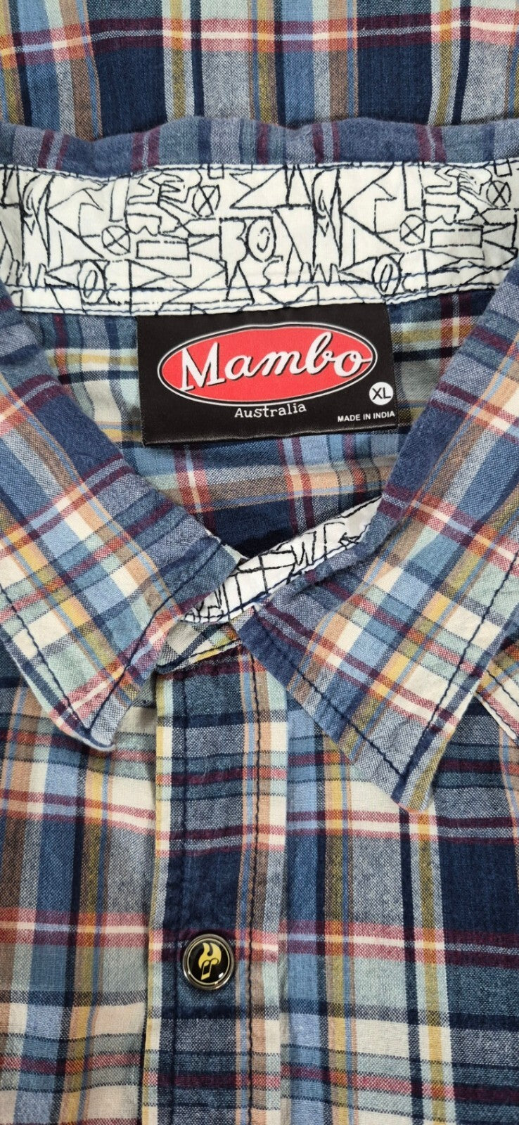Mambo Australia Pearl Snap Plaid Shirt – XL