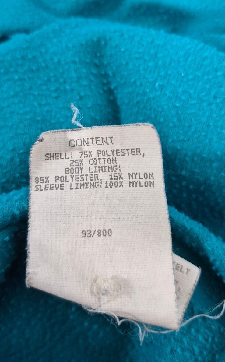 Vintage California Outerwear Bomber — Charcoal & Teal | Large USA