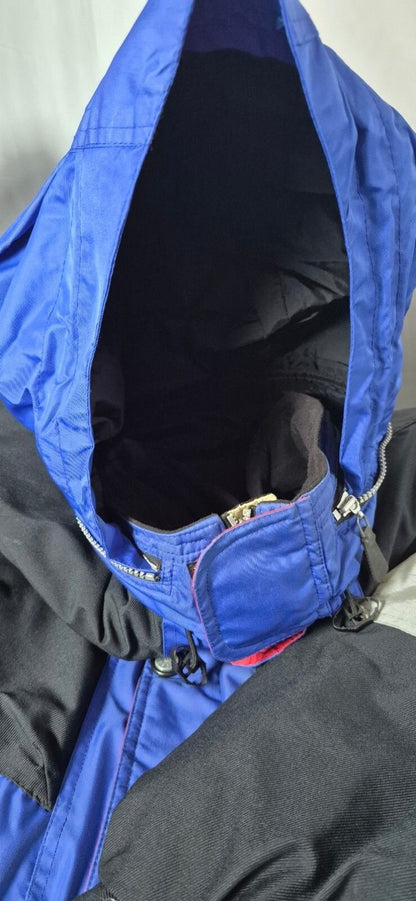 Obermeyer Pacesetter Hooded Ski Parka — Royal Blue & Black | Large